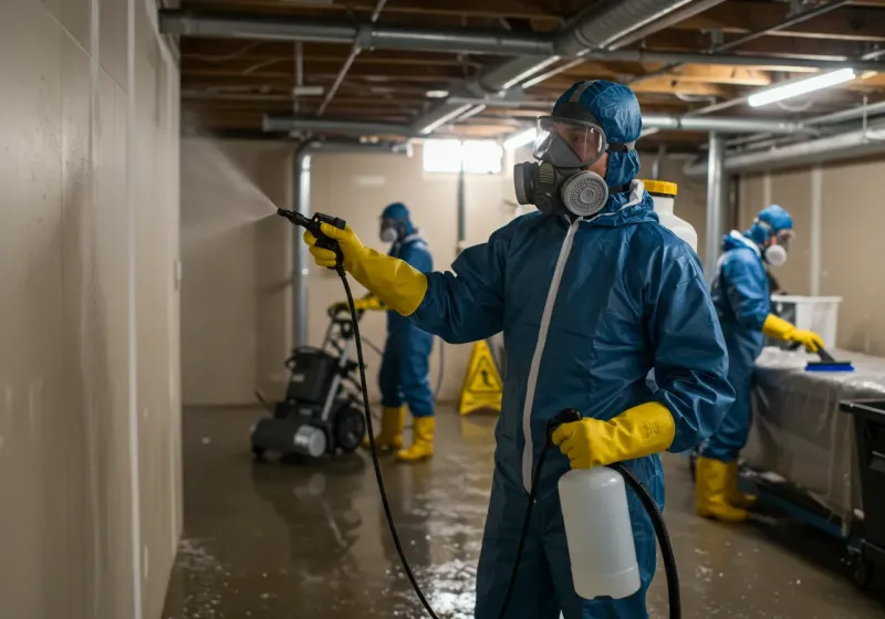 Basement Sanitization and Antimicrobial Treatment process in Box Elder, SD