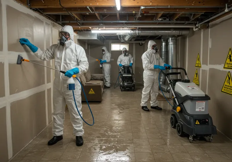 Basement Moisture Removal and Structural Drying process in Box Elder, SD